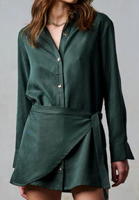 Hevron Triva Dress in deep forest - women's dress