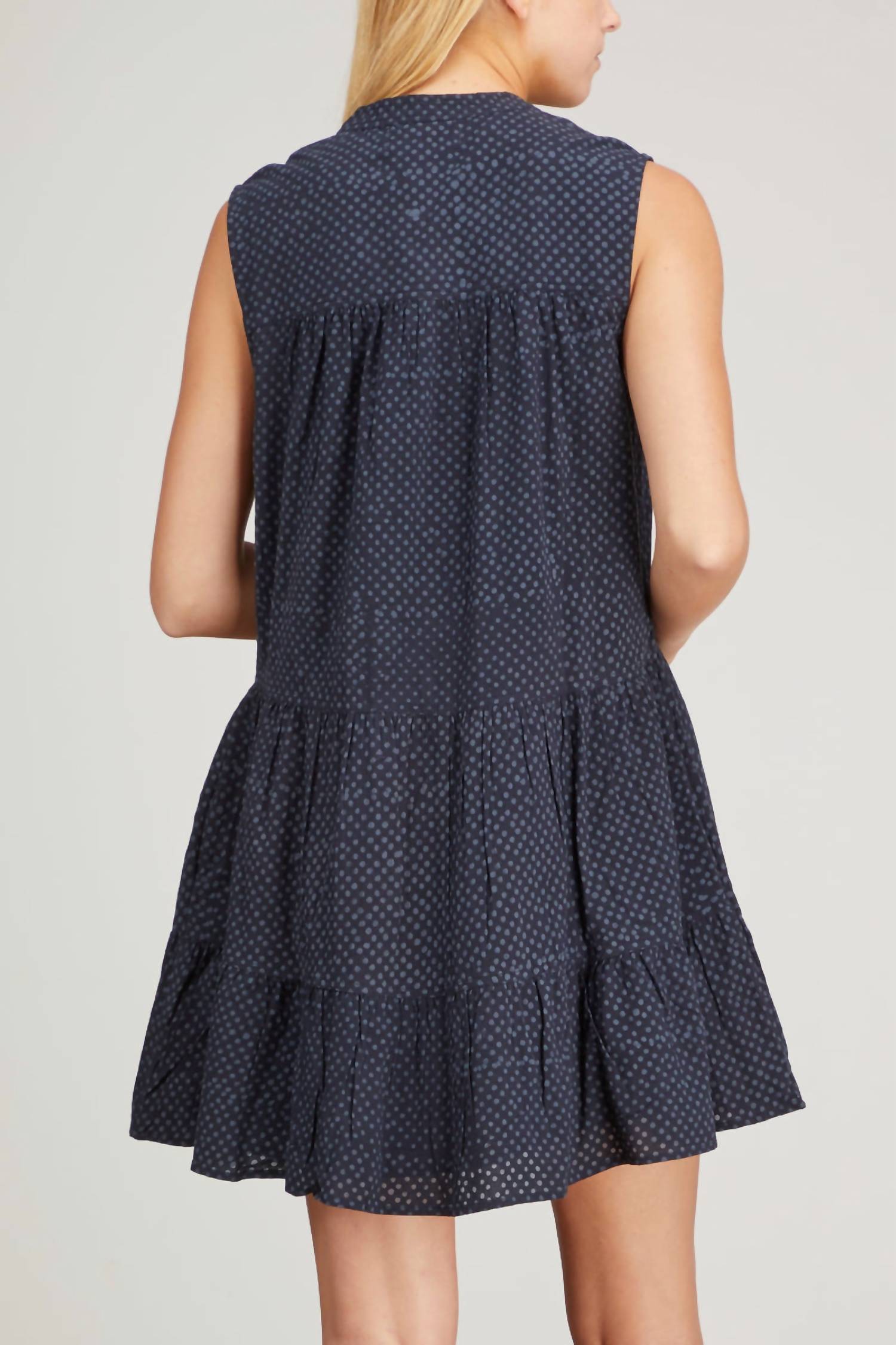 APIECE APART Almada Shirt Dress in ink - women's dress - detail view