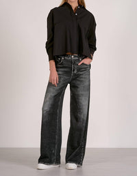 ELAN Elastic Waistband Jeans With Pockets in blue - women's jeans