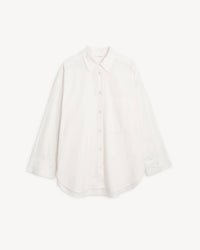BY MALENE BIRGER Derris Organic Cotton Shirt in whisper white - women's shirt - view 4