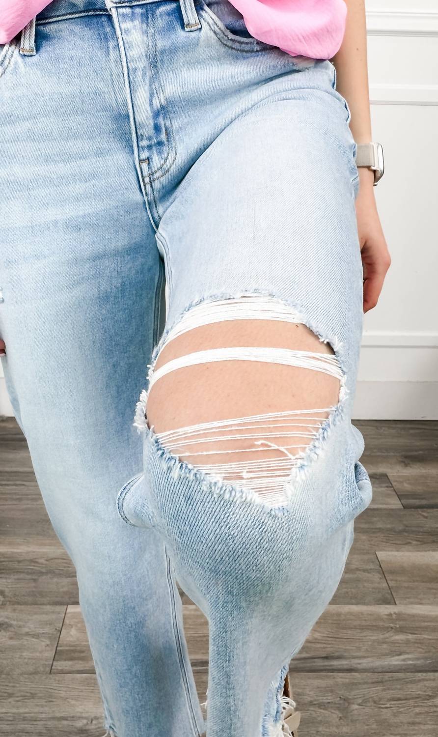 Flying Monkey - Ezra Crop Slim Wide Jeans