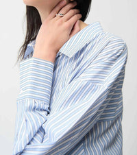 Joseph Ribkoff - Tencel Stripe Boxy Blouse