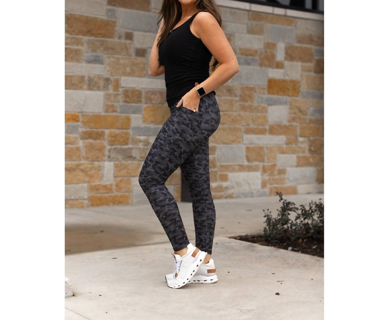Julia Rose Maverick Full Length Leggings in camo 1 - women's pants - detail view