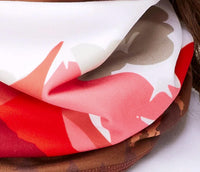 krimson klover Illustrated Neck Gaiter in wind river pecan brown - women's scarf - detail view