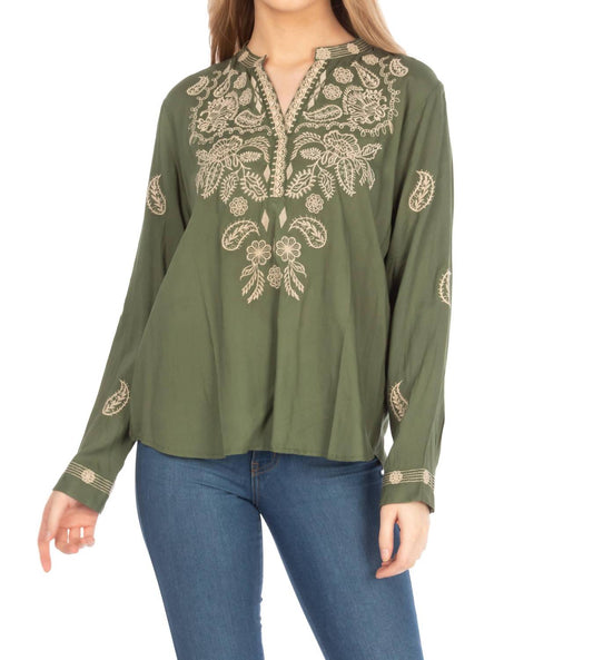 Magazine Clothing - Embroidery Boho Tunic