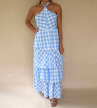 Sundayup - Tara Plaid Halter Dress