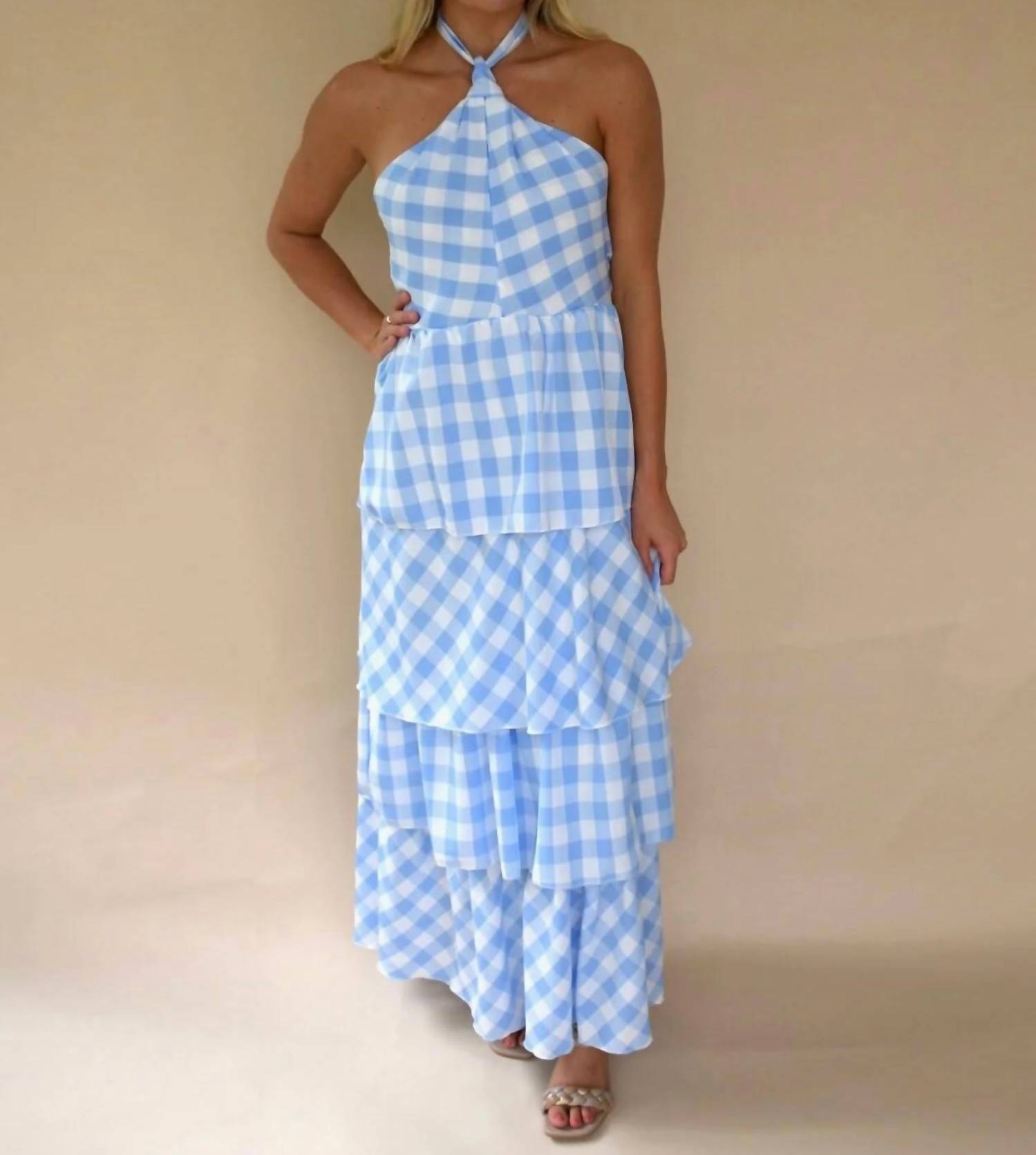 Sundayup - Tara Plaid Halter Dress