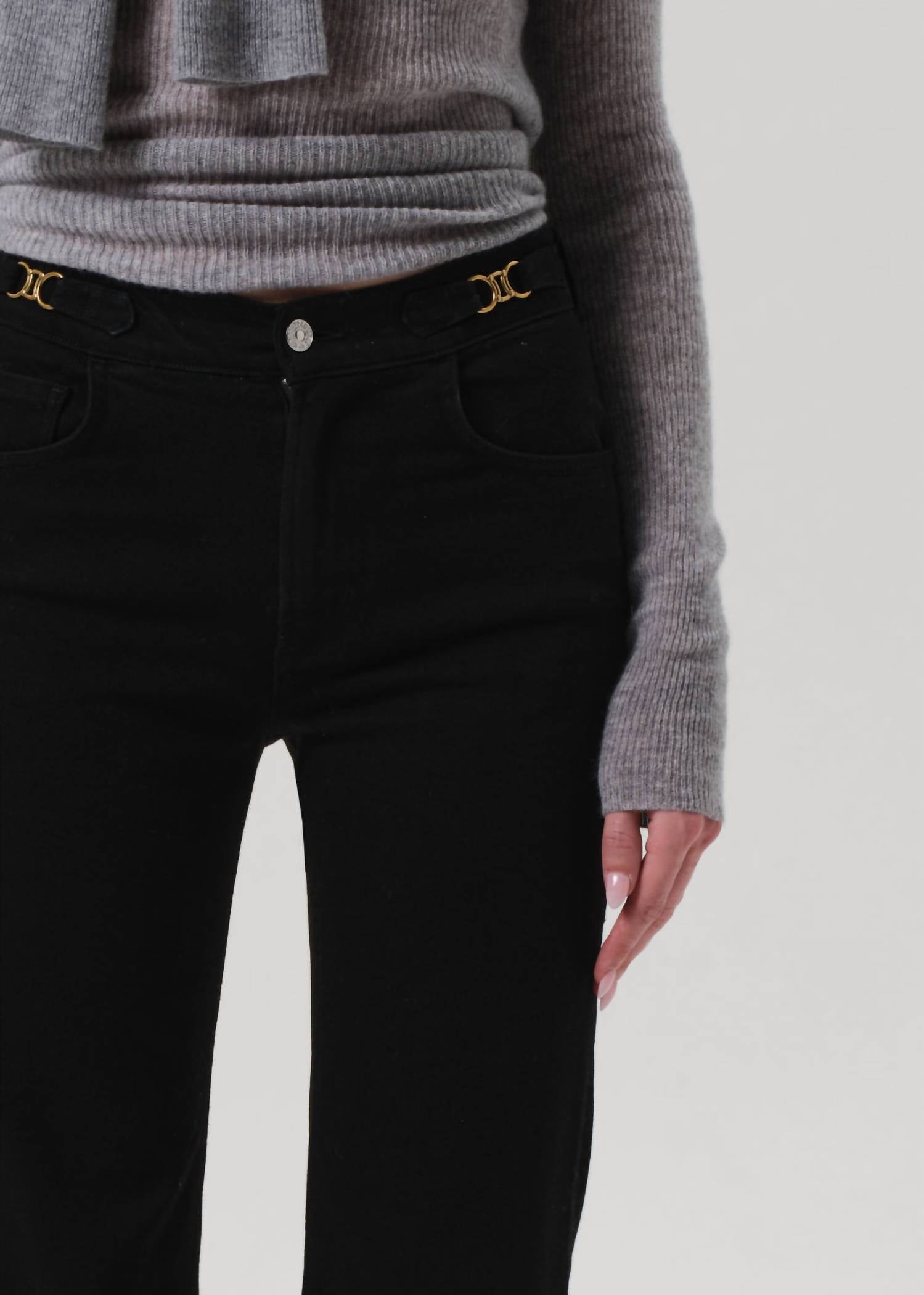 Citizens of Humanity Kimberly High Rise Flare Jeans With Horsebit in rich black - women's jeans - view 5