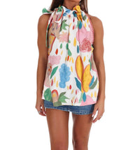 Umgee - Women's Blooming Beauty Floral Halter Neck Top