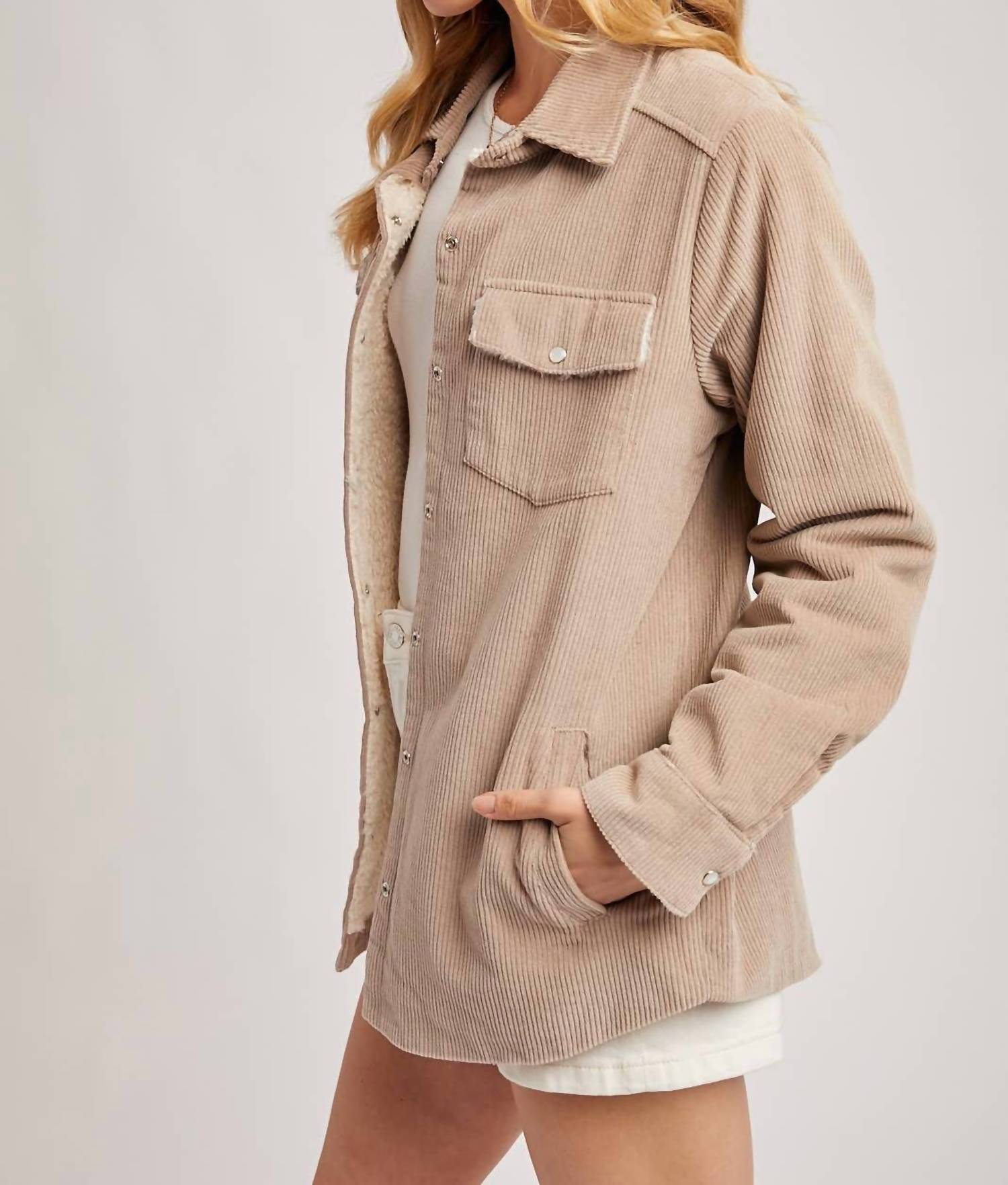 Bluivy - Corduroy Sherpa-lined Jacket