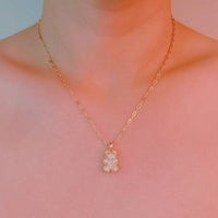 Ellison+Young Women's Pavé Bling Bear Pendant Necklace in gold - women's jewelry - alternate view