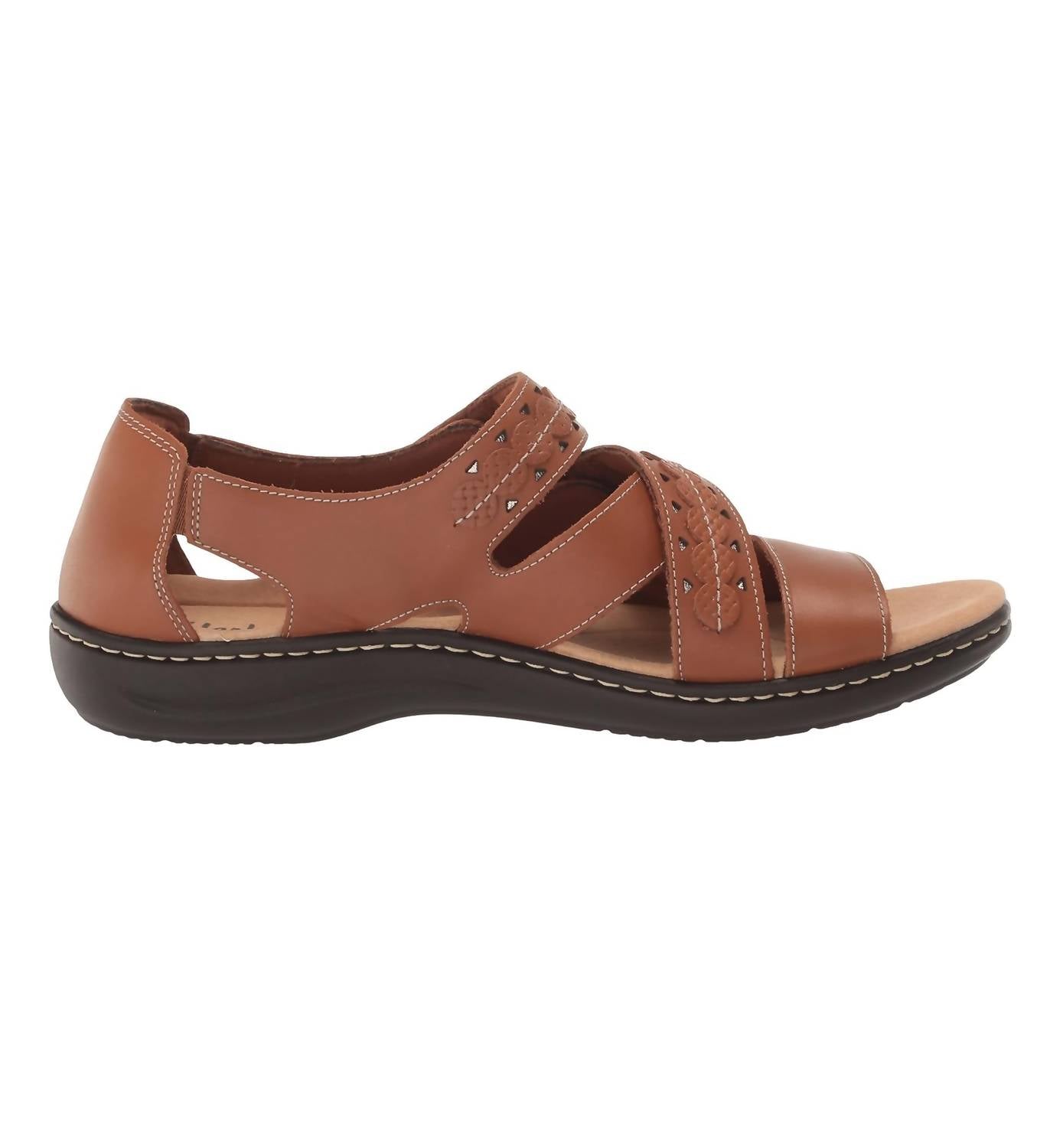 Clarks Women's Laurieann Holly Sandal in tan leather - women's sandal - alternate view
