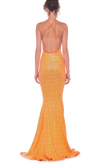 Norma Kamali - Sequin Low Back Slip Mermaid Fishtail Gown