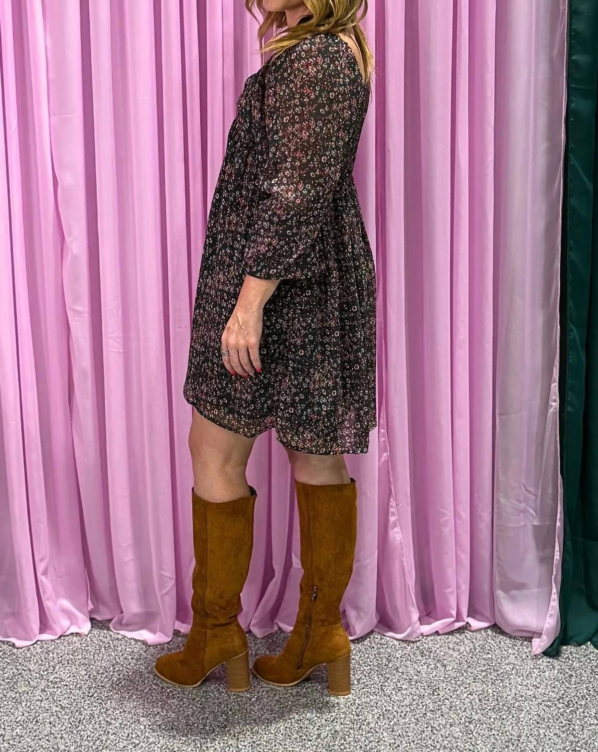 Little Daisy Closet - The Fieldlight Ruched Floral Mini Dress