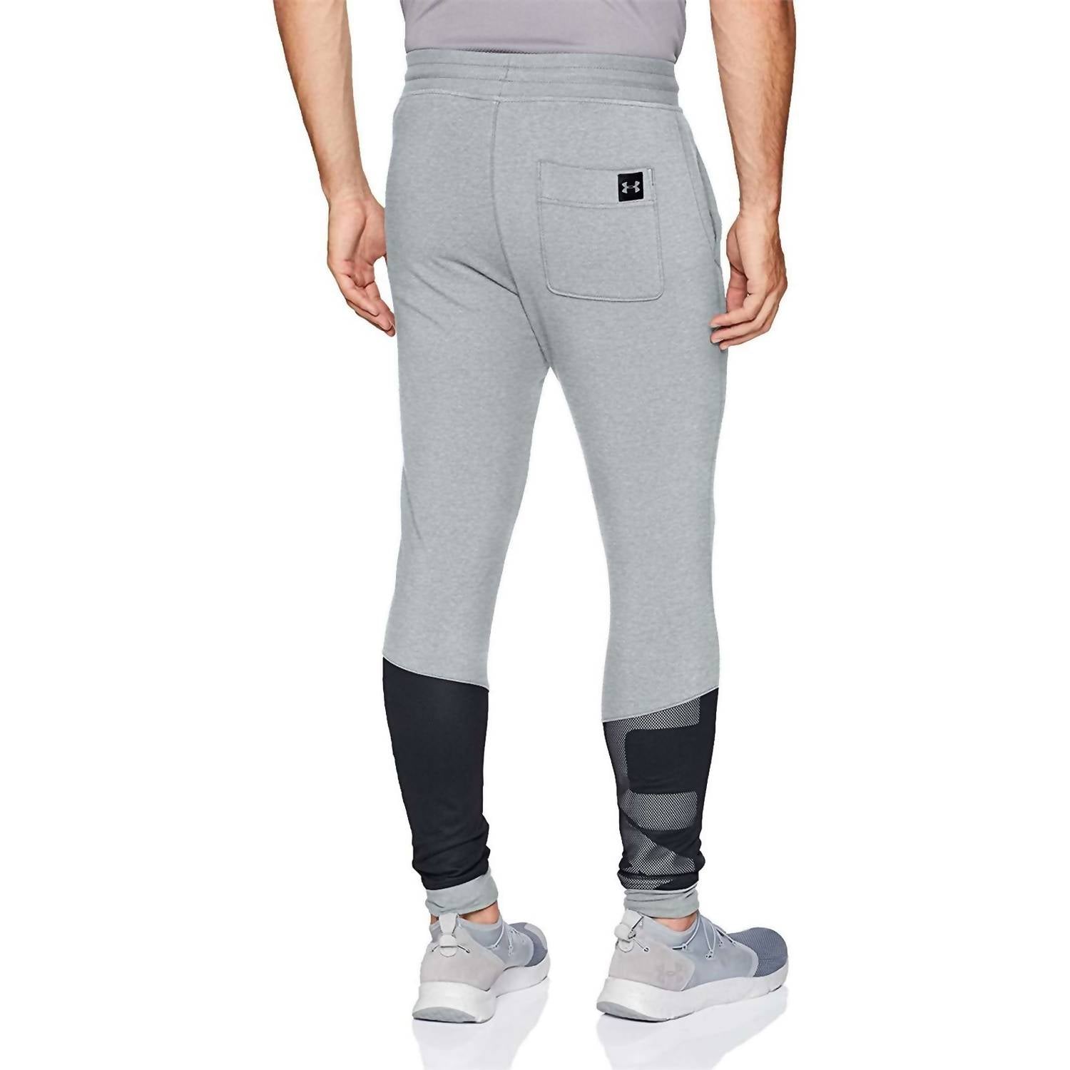 UNDER ARMOUR Microthread Terry Joggers in steel - men's pants - detail view