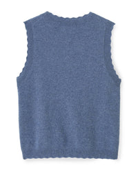 Cartolina Nantucket Lou Knit Tank Top in gallery blue - women's sweater - view 4