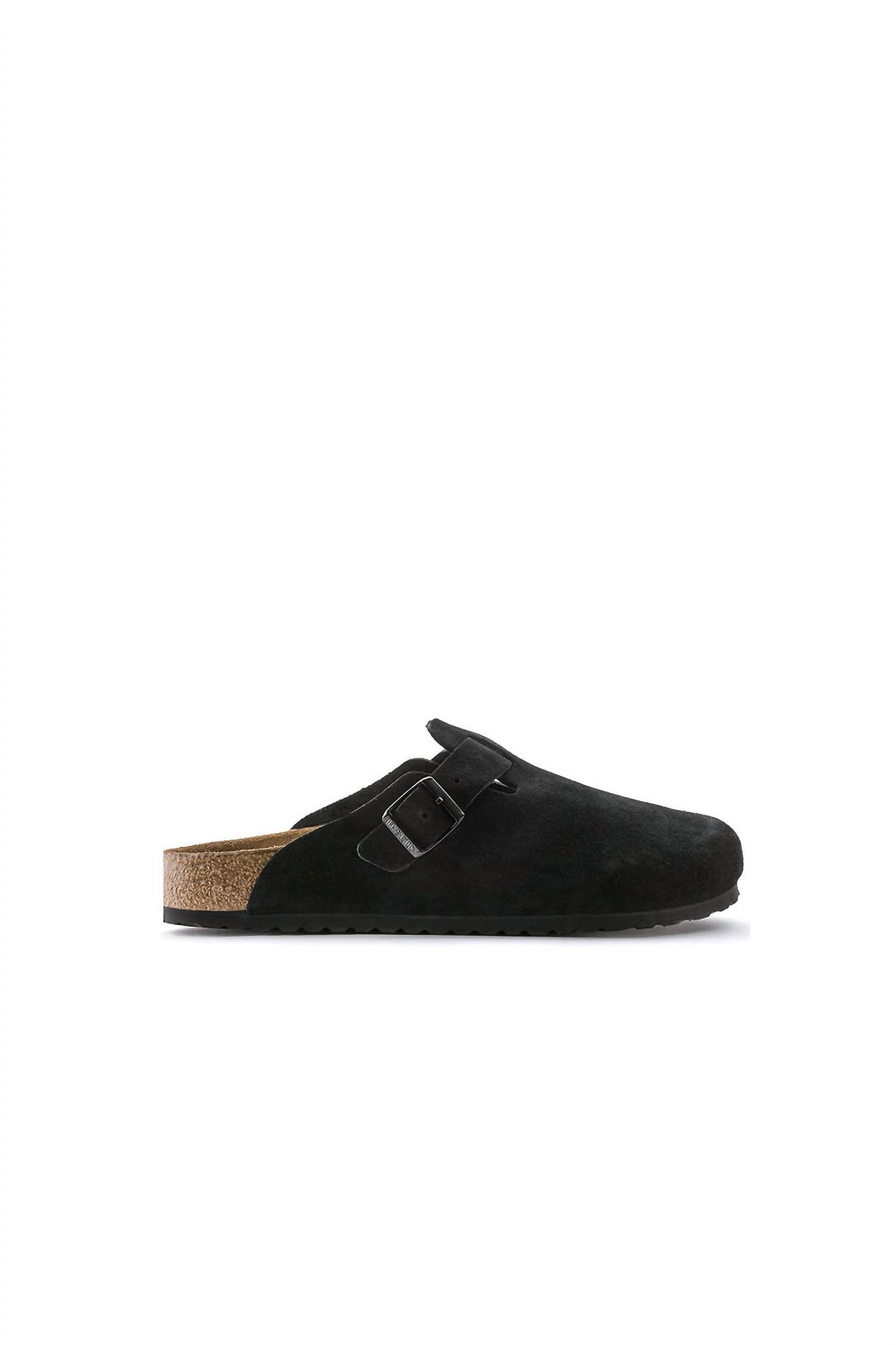 BIRKENSTOCK Unisex Boston Suede Clog in black - item
