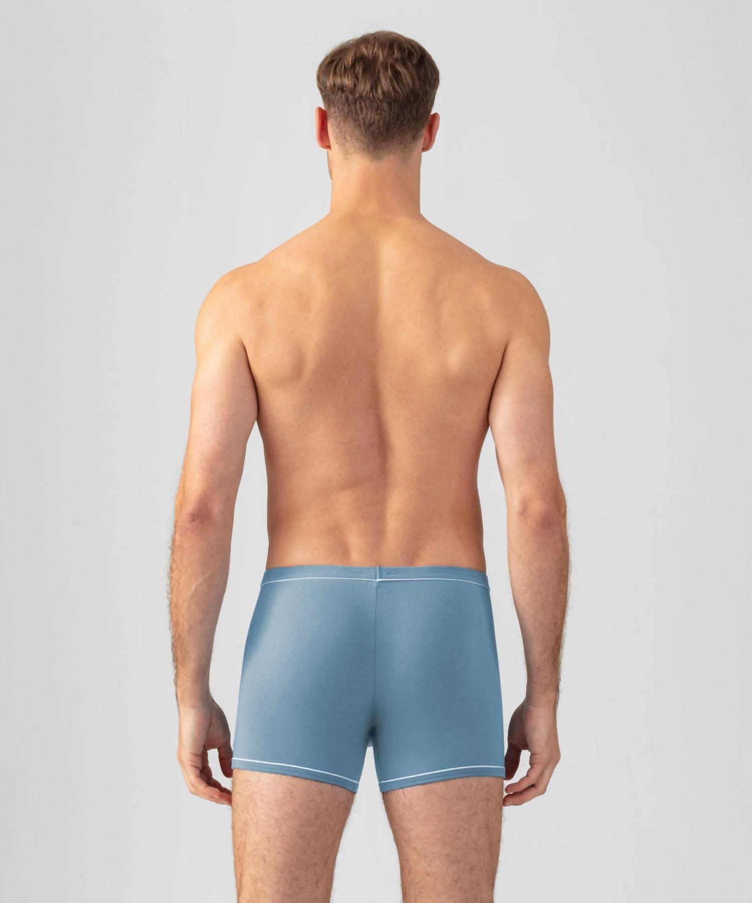 Ron Dorff Boxer Briefs With Piping in atlantic blue - men's item - detail view
