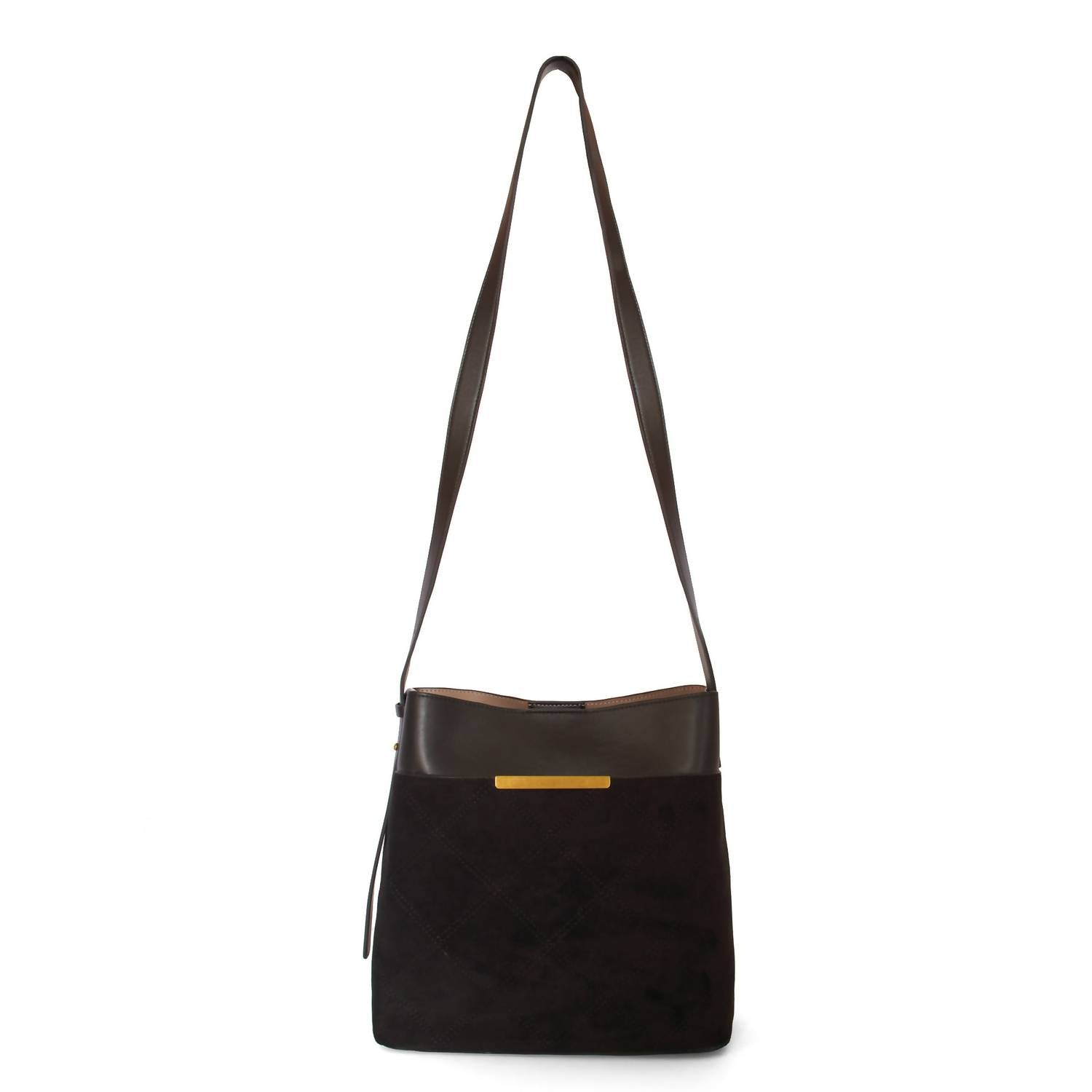 Like Dreams - Women's Midnight Quilted Suede Mini Tote Bag