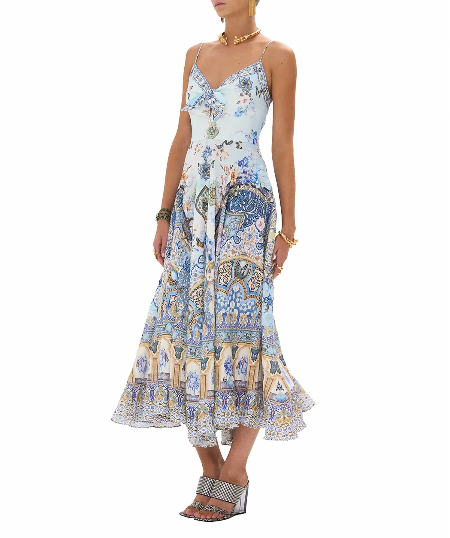 Camilla - Tie Front Long Dress