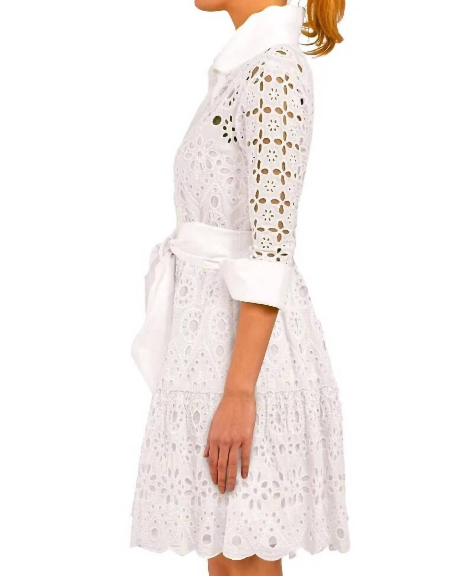 GRETCHEN SCOTT Little Bo Peep Dress in white - women's dress - detail view