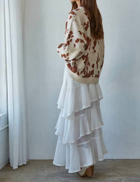 By Together - Knit Animal Pattern Detail Sweater Top