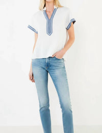 Thml - Short Sleeve Textured V-neck Top