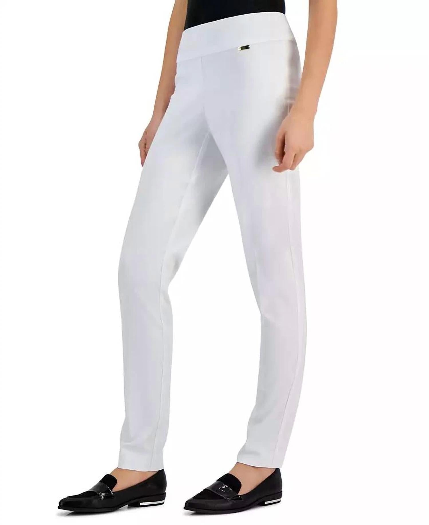 Multiples - Mid-Rise Petite Tummy-Control Pants