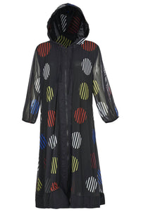 ISLE by Melis Kozan Maia Universe Print Longline Jacket - women's jacket - alternate view