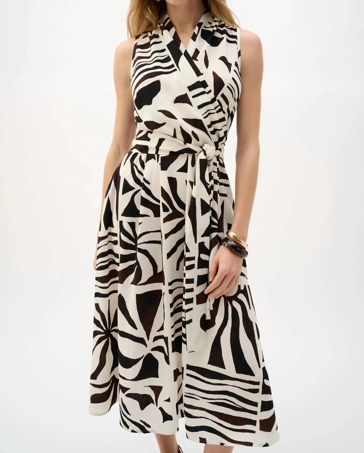Joseph Ribkoff - Tropical Fit And Flare Wrap Dress