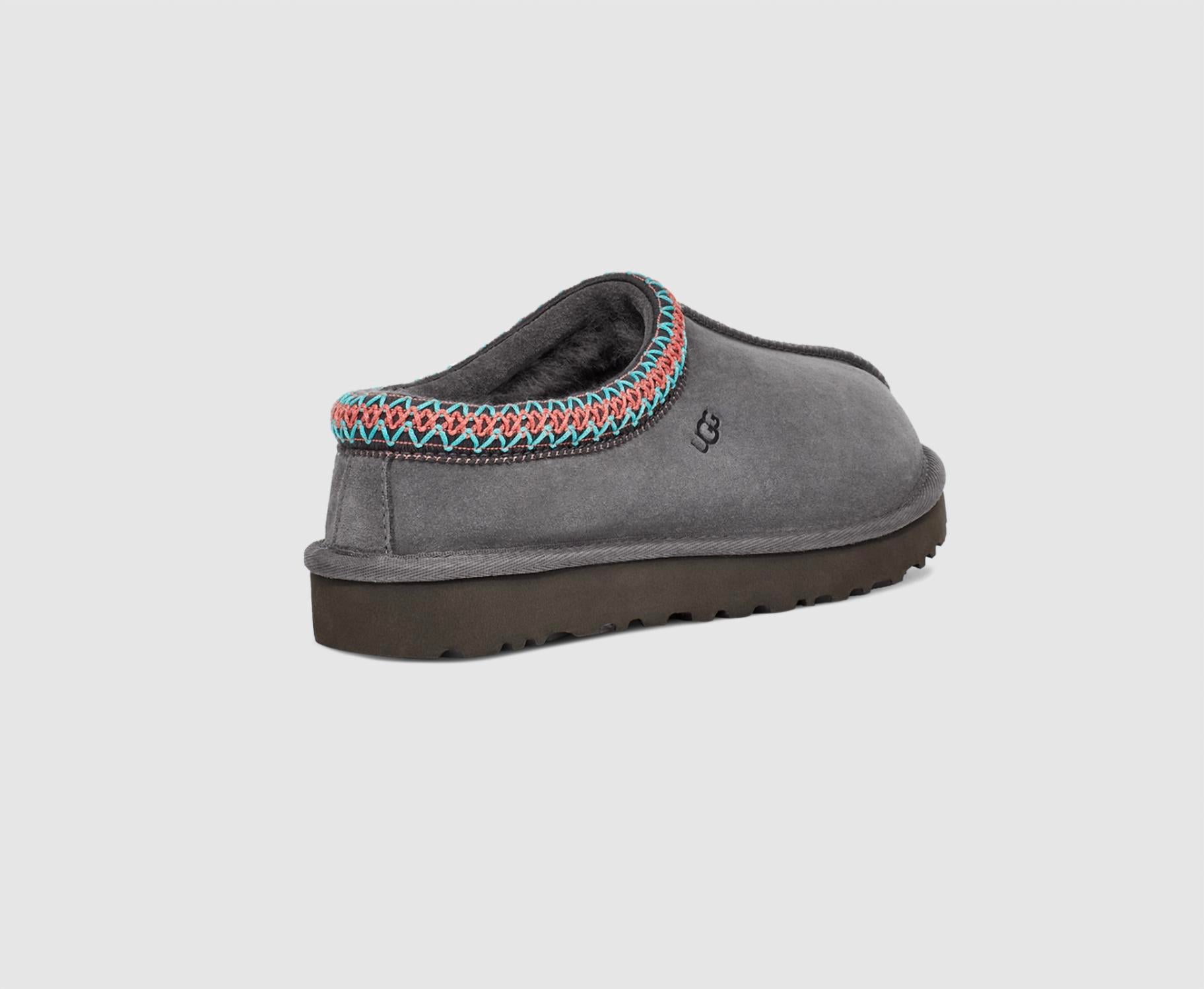 UGG Women's Tasman Slipper in dark grey - women's shoe - detail view