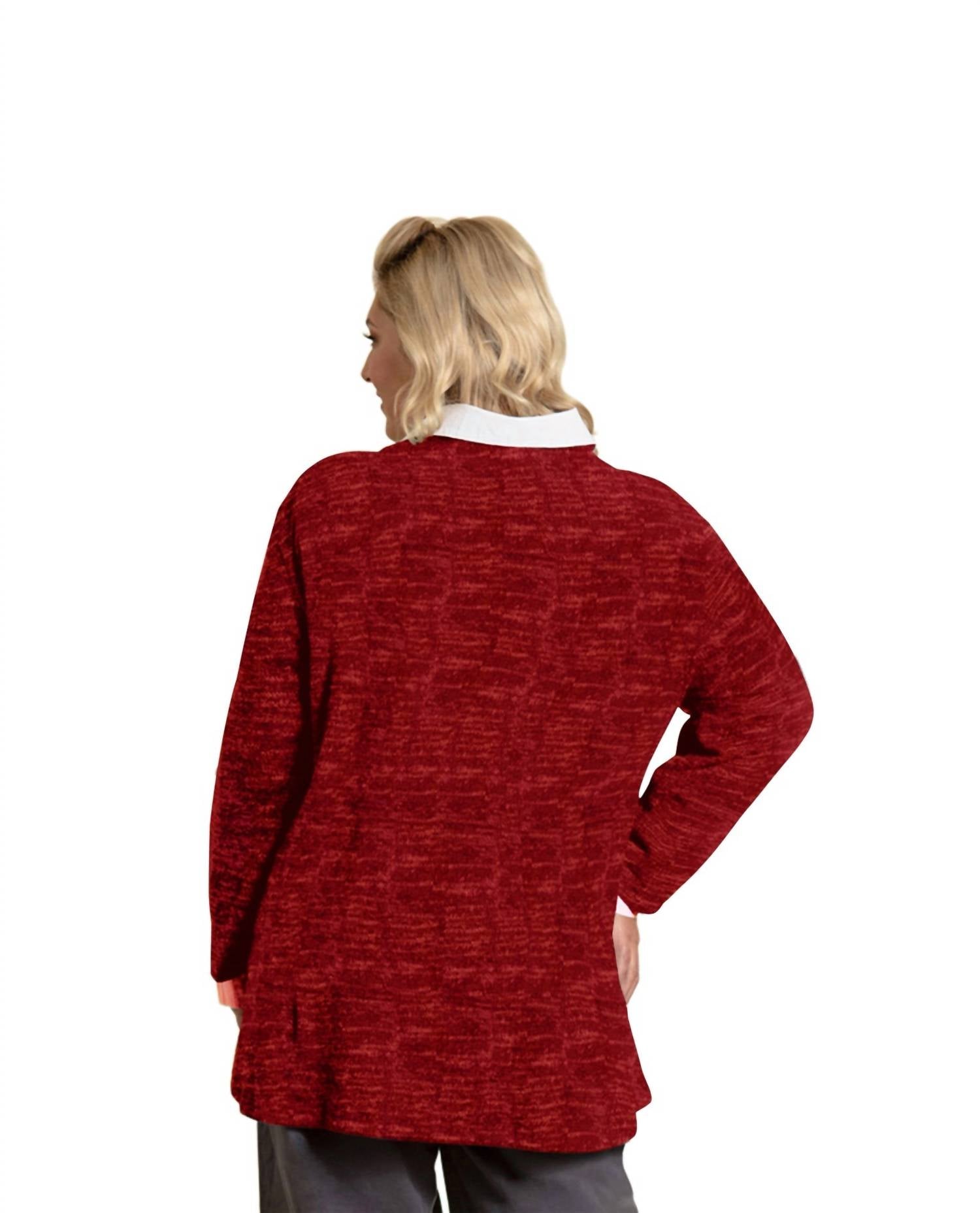 On The Plus Side - Brushed Hacci Hampton Long Sleeve Tunic - Plus