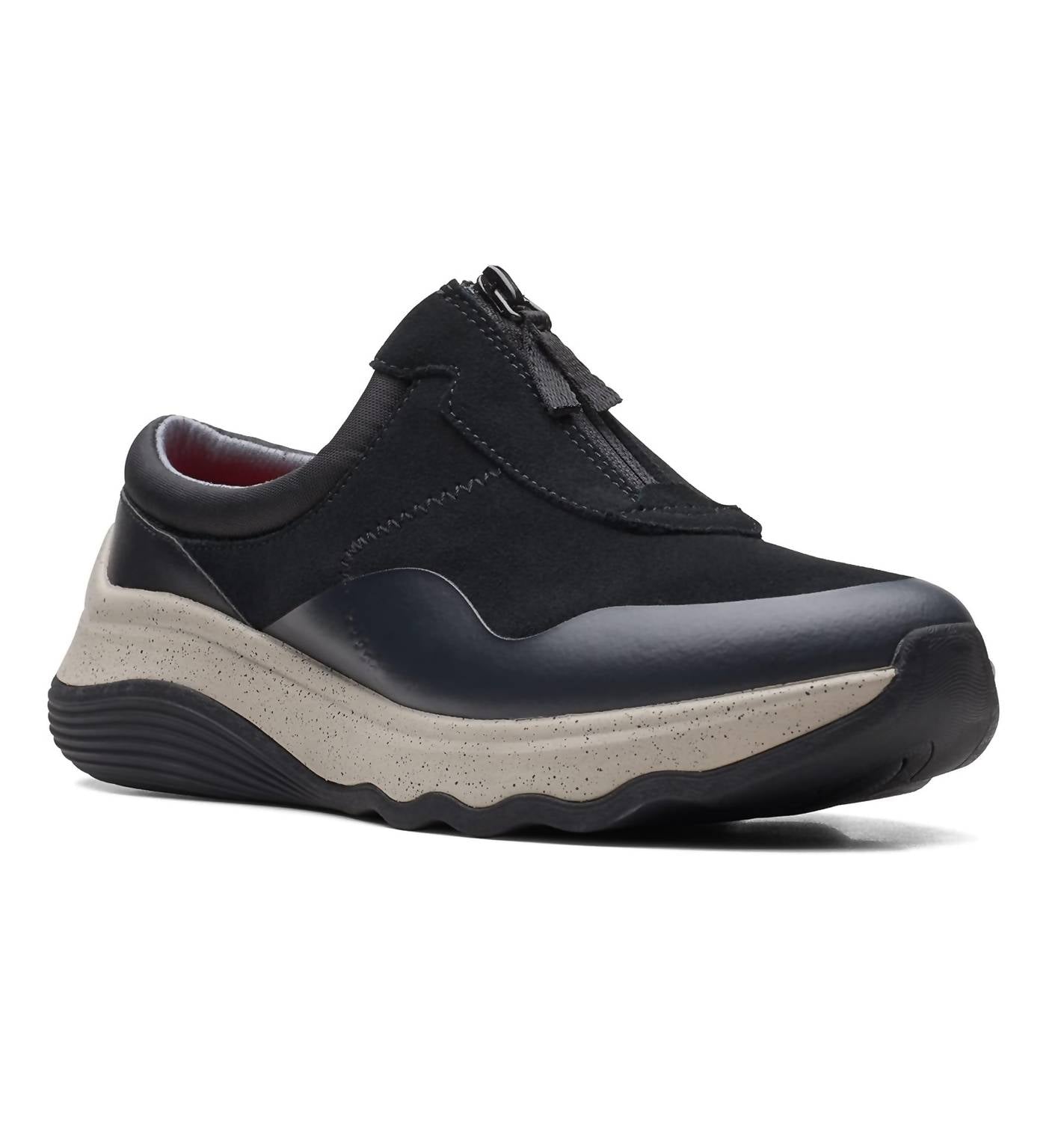 Clarks Women's Jaunt Way Clog in black suede - women's shoe