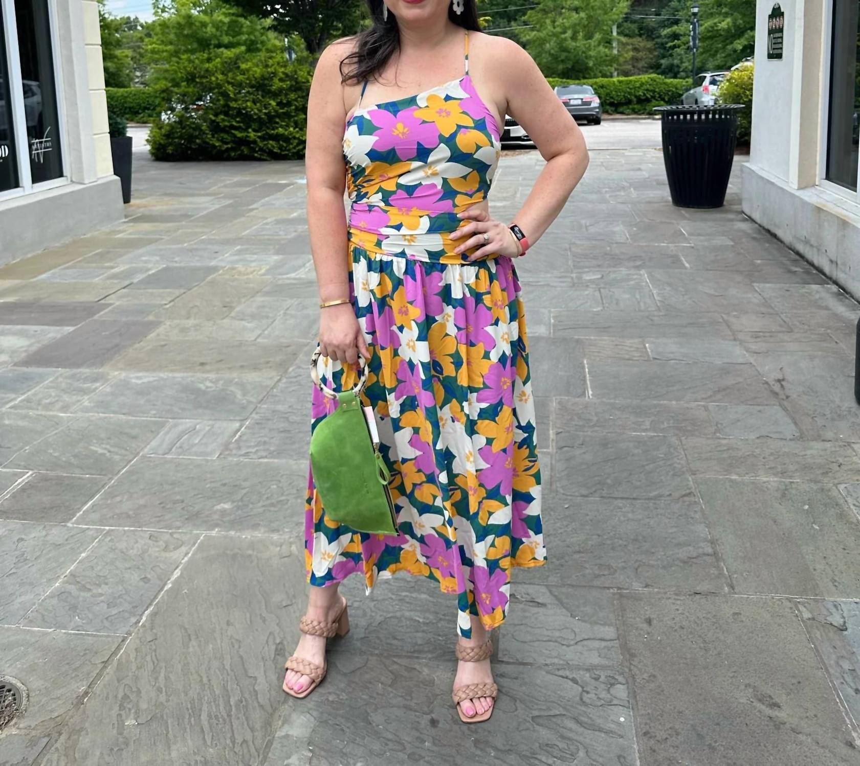 Entro - Print Sleeveless Midi Dress