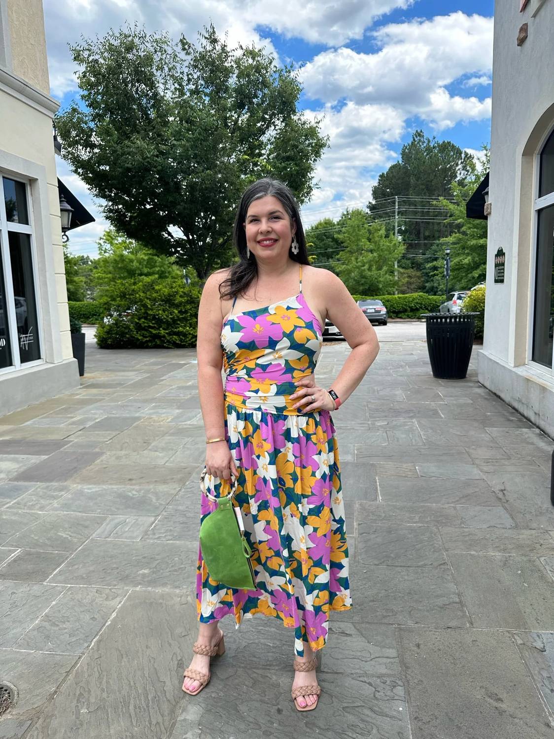 Entro - Print Sleeveless Midi Dress