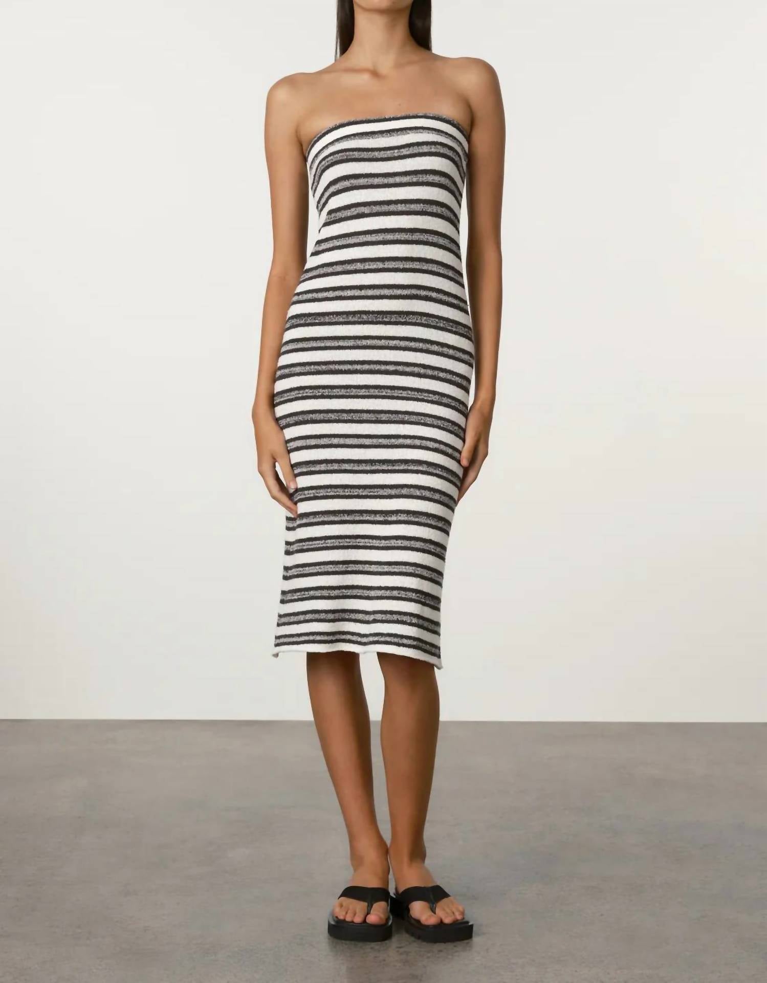 Zulu & Zephyr - Marle Stripe Textured Knit Skirt