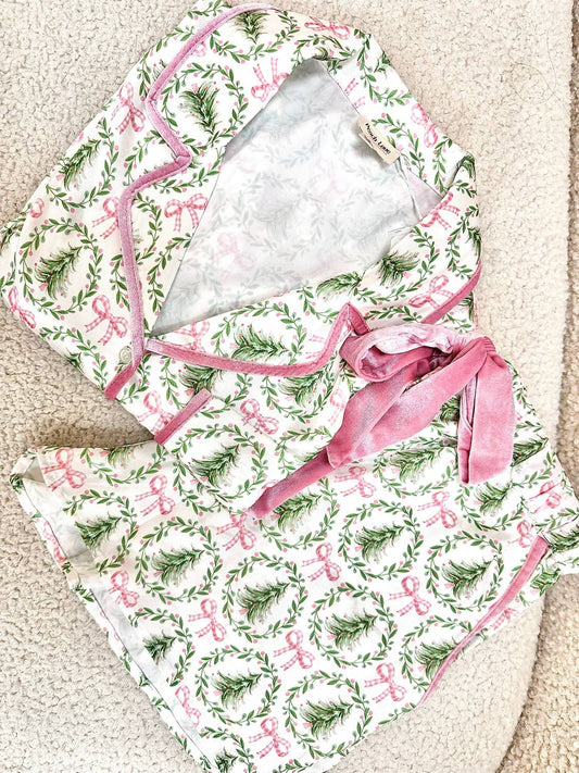 Peach Love - Christmas Jammies Top & Short Set
