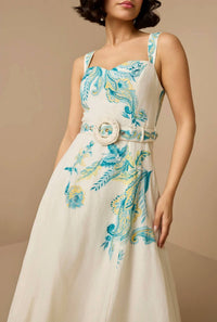Hemant & Nandita - Midi Dress With Bucket Belt