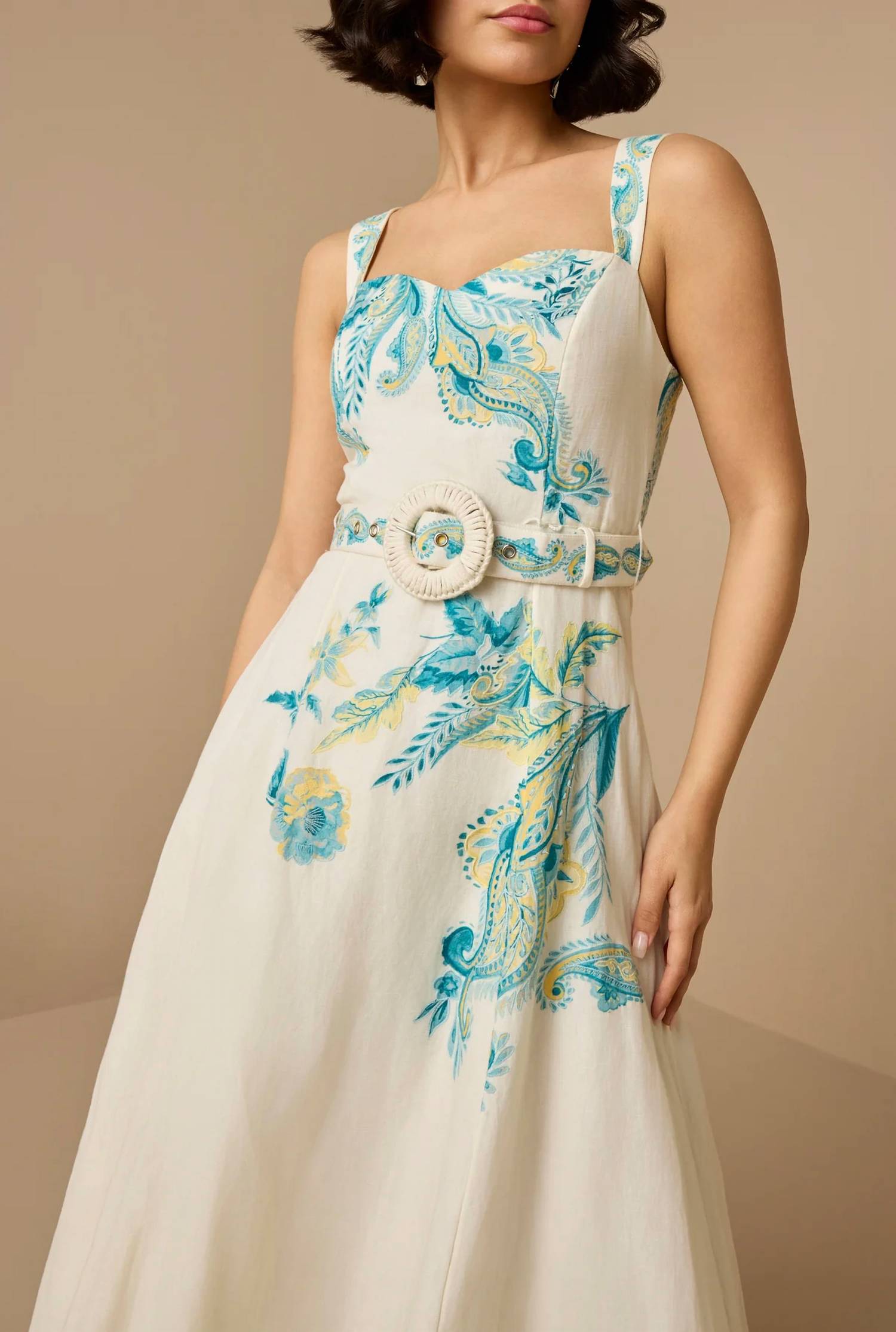 Hemant & Nandita - Midi Dress With Bucket Belt