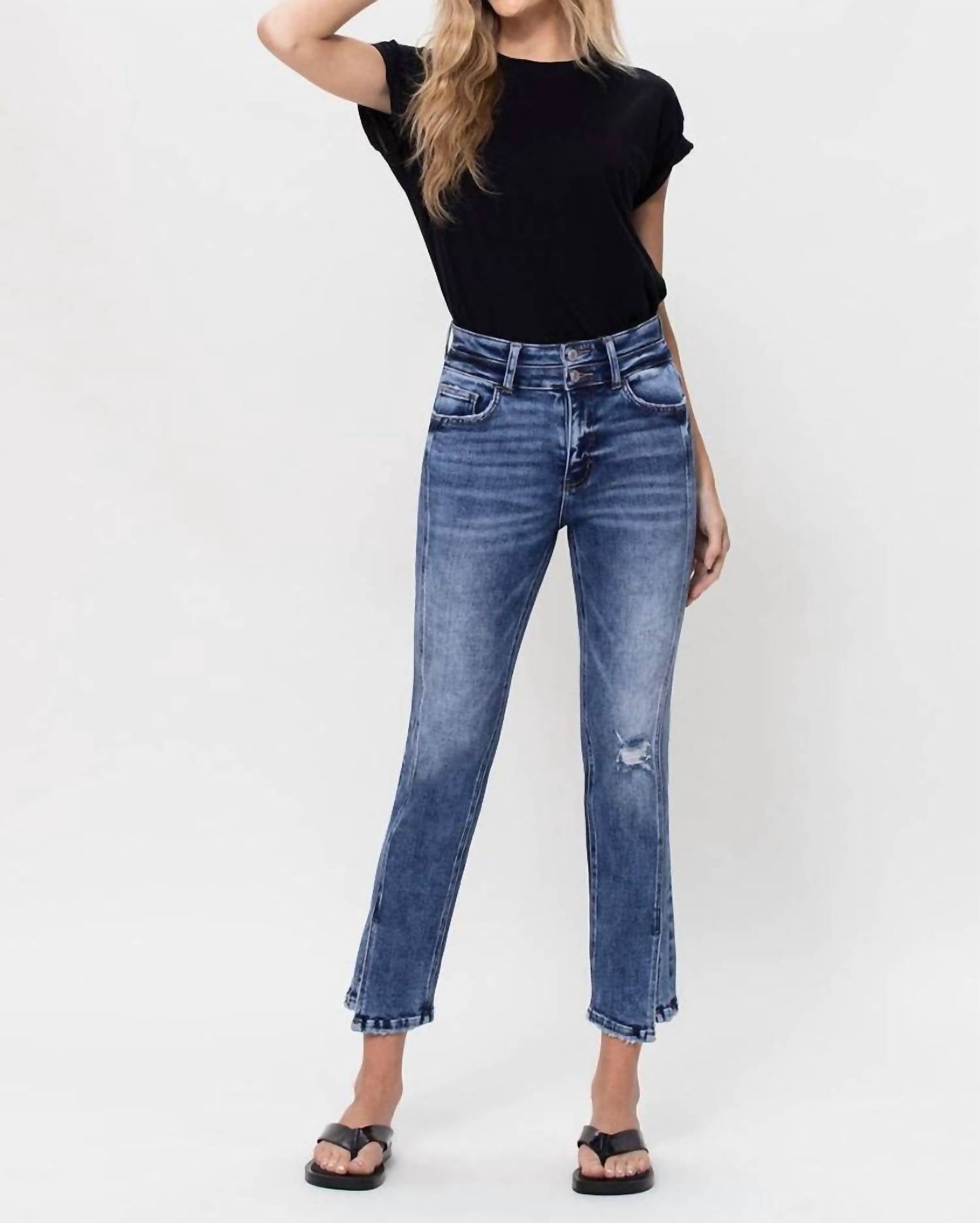 Vervet By Flying Monkey - Sunset Side Slit Jeans