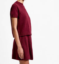 French Connection - Vhari Recycled Knit Mock Neck Short Sleeve Top