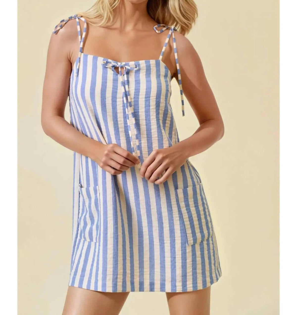 Hem & Thread - Striped Gauze Mini Dress
