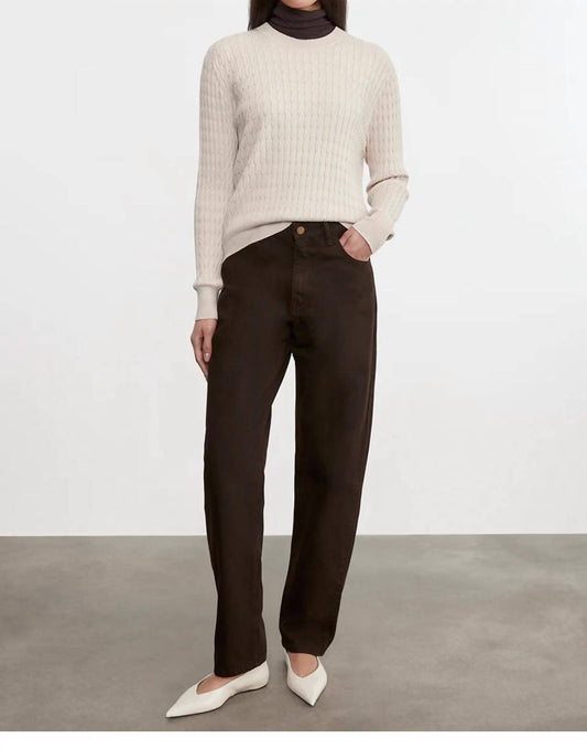 Enza Costa - Cable Knit Easy Crewneck Sweater