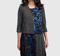 ALEMBIKA Capricorn Crop Cardigan in blue - women's cardigan