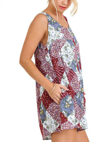 Umgee - Patchwork Print Romper