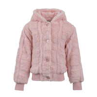 Lola + The Boys - Girl's Plush Teddy Bear Jacket