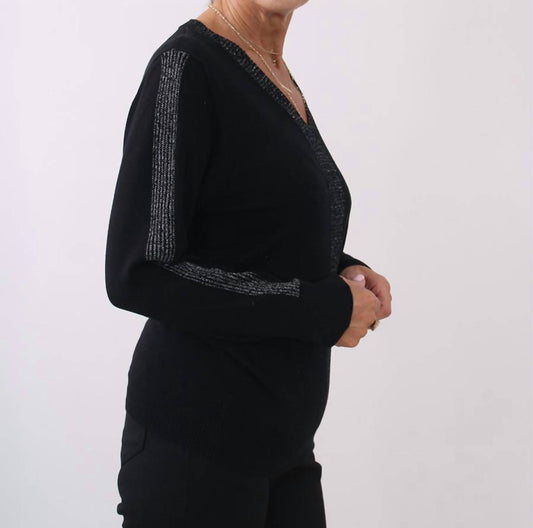 Marble - V-neck Long Sleeve Sweater