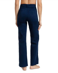 ASKK NY Brighton Velvet Wide Leg Pants in navy - women's pants - alternate view