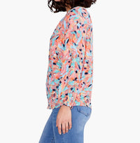 Nic + Zoe - Posey Punchy Petals Blouse