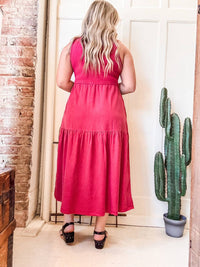 Tribal - Sleeveless Midi Dress
